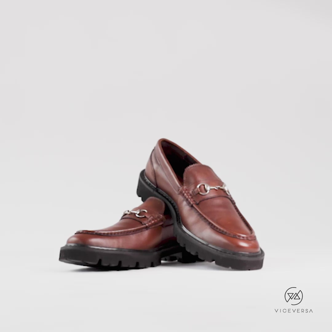 Mocasines con Hebilla Color Café