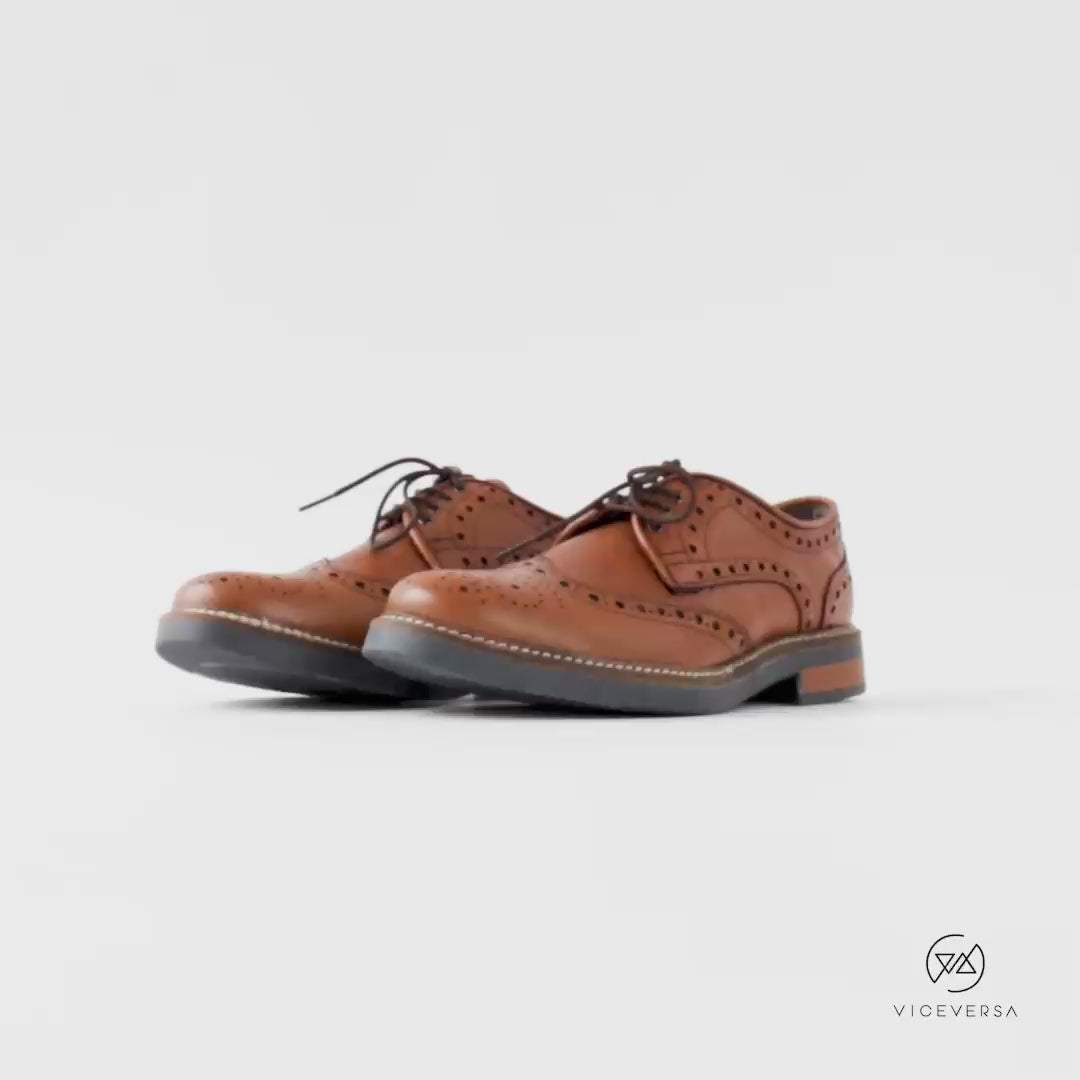 Zapatos Brogue Color Negro