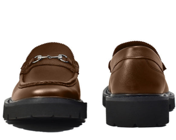 Mocasines con Hebilla Color Café