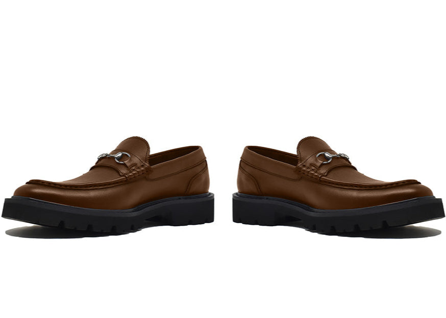 Mocasines con Hebilla Color Café