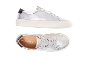 Tenis plateados para mujer casuales