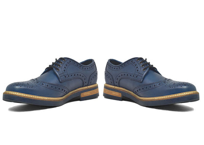 Zapatos Brogue Color Azul