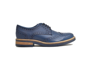 Zapatos Brogue Color Azul