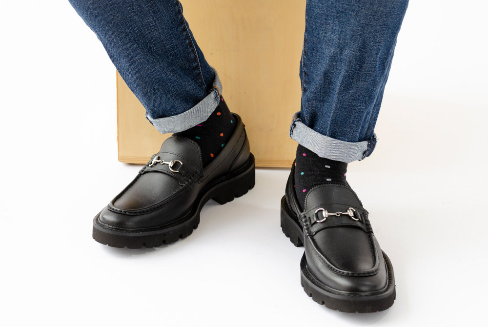 Mocasines con Hebilla Para Hombre Casual Color Negro I Viceversa