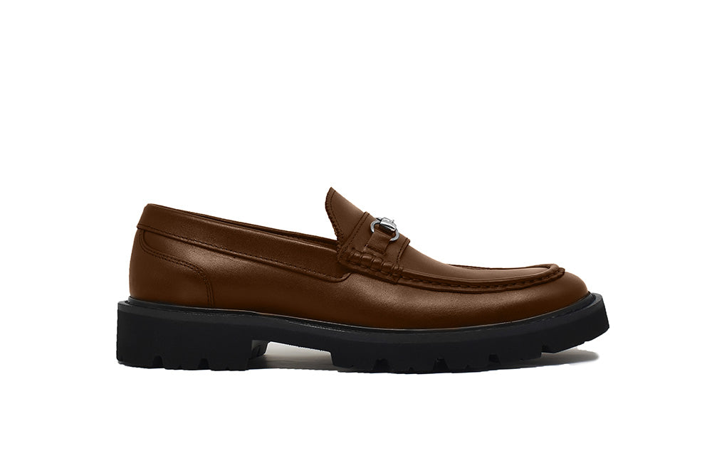 Mocasines con Hebilla Color Café