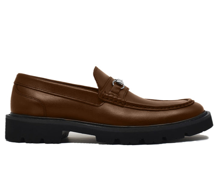 Mocasines con Hebilla Color Café