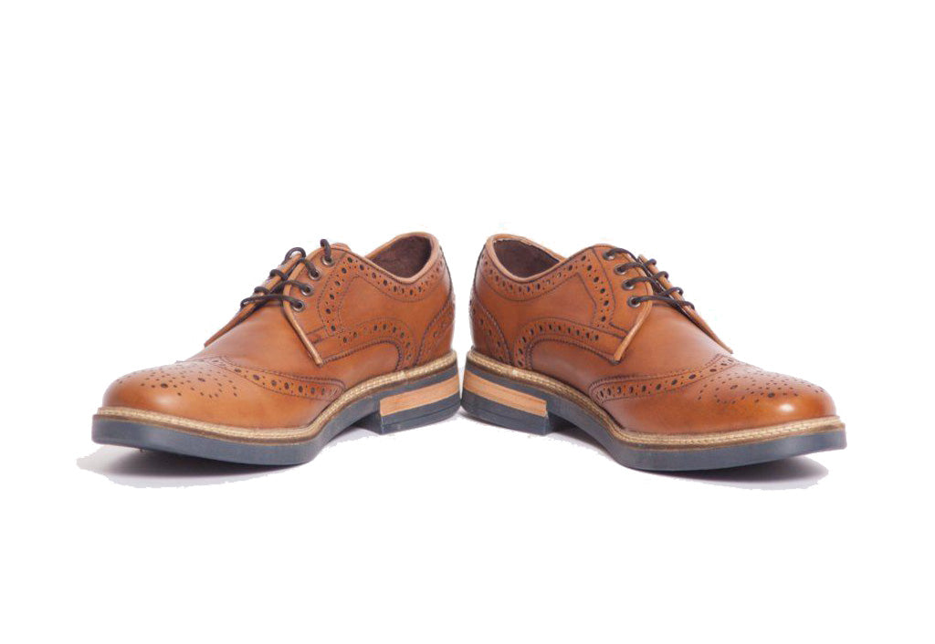 Empleador Burro Deportista Zapatos Color Miel Estilo Brogue Hombre I Viceversa - ViceversaOriginal